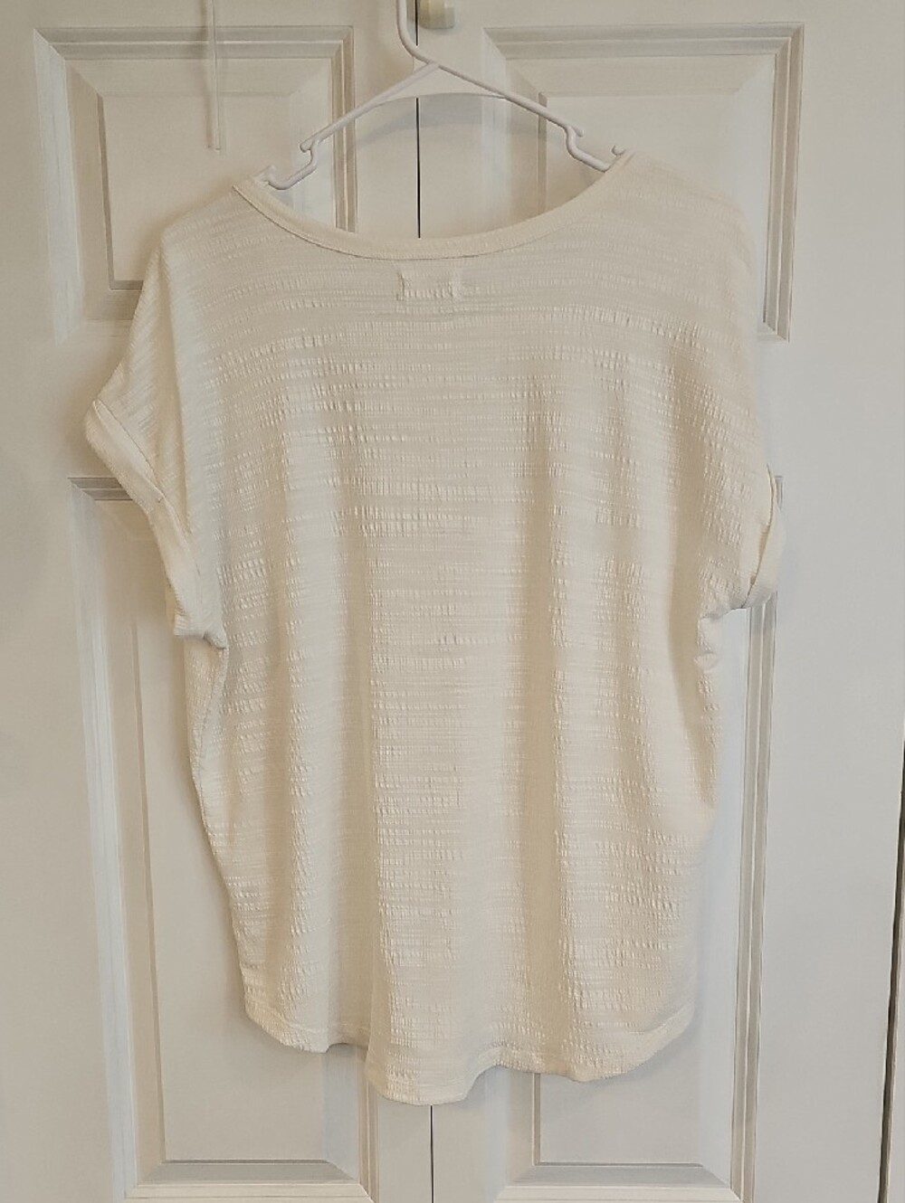 Textured Cream Short-Sleeve Tunic Top - Maurice's - Picture 5 of 5